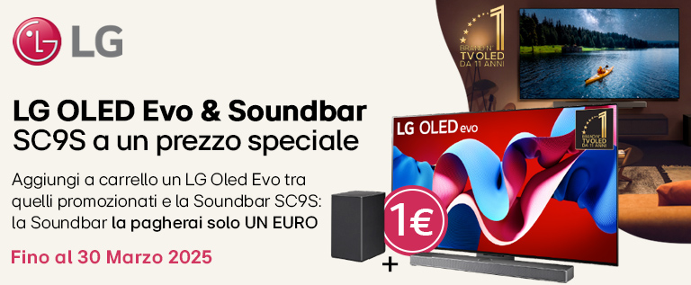 LG TV Oled e Soundbar a 1€ LG TV Oled e Soundbar a 1€